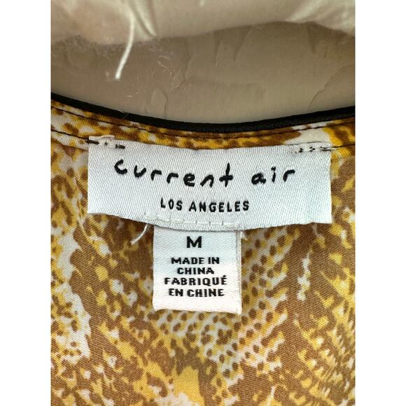 ANTHROPOLOGIE Current Air Snakeskin Blouse Animal Print VNeck Long Sleeve Medium - Picture 5 of 7